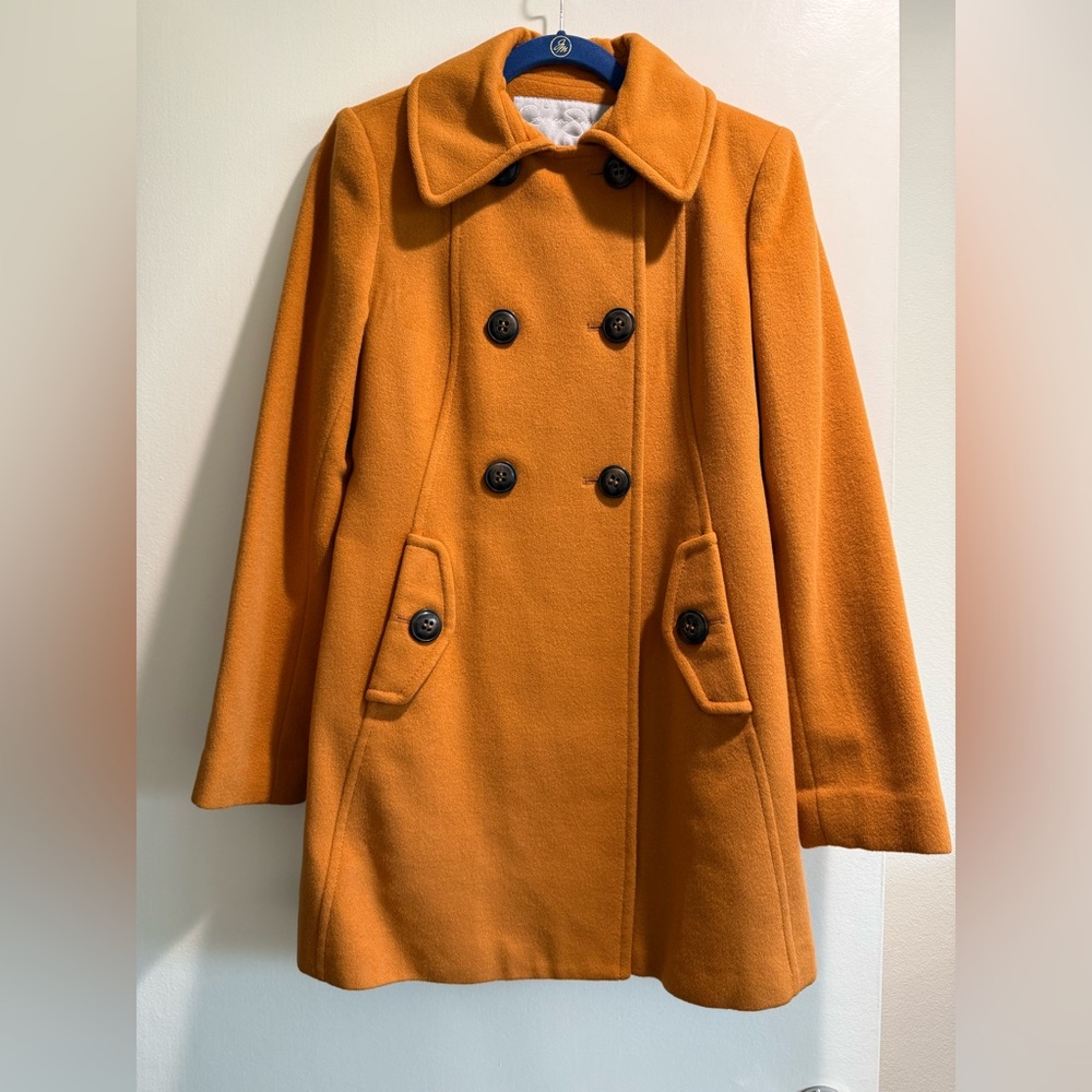 Jessica Simpson Bold Orange Pea Coat